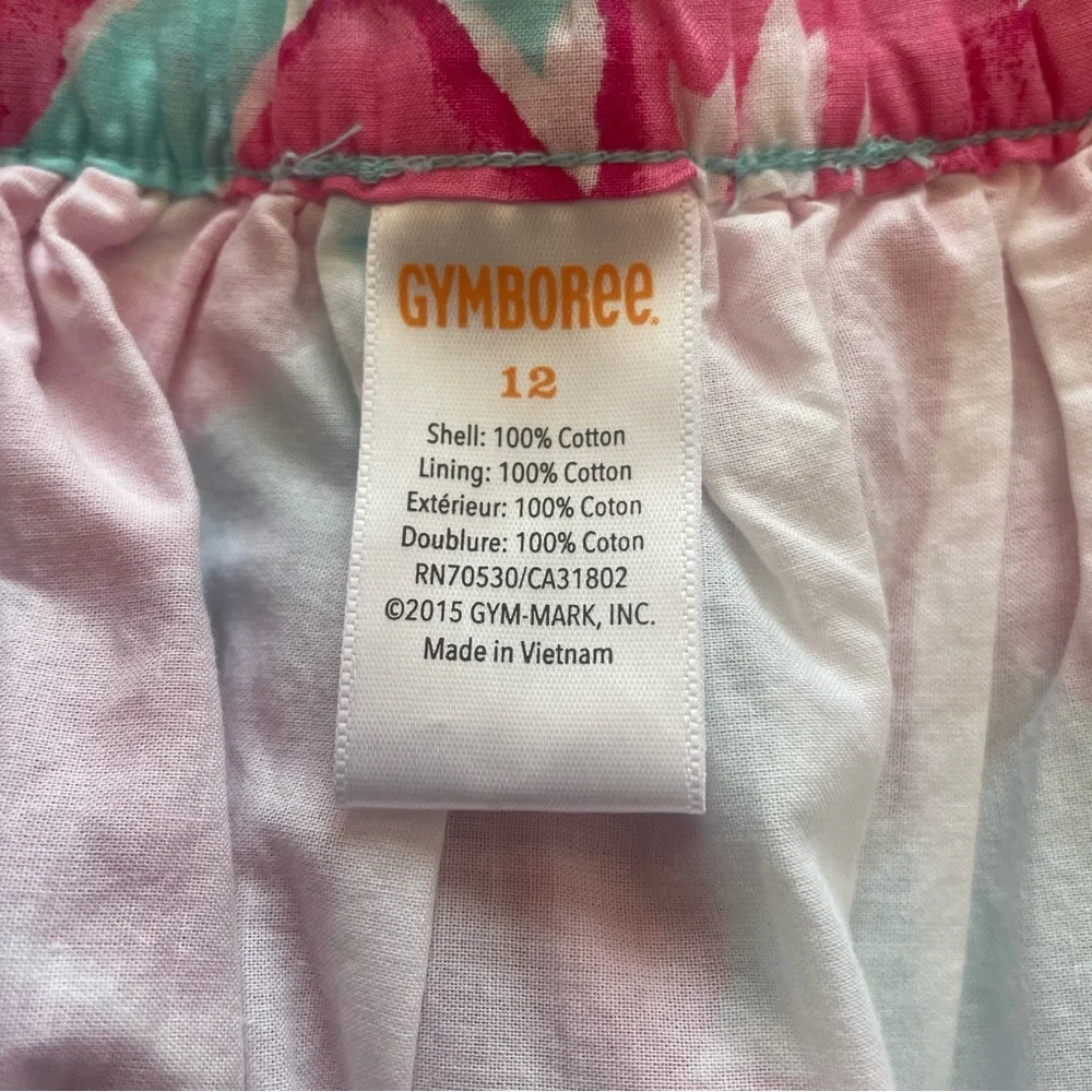 Gymboree The Islands Pink & Teal Floral Skirt size 12